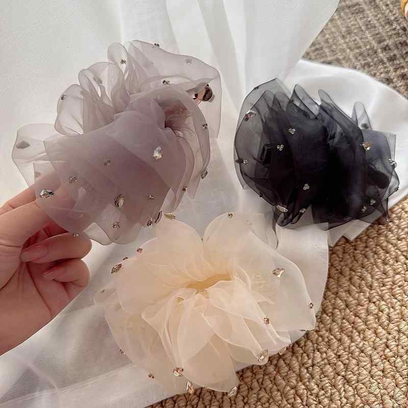 ・素材: メッシュ・加工: 手作業・タイプ: バナナクリップ・カラー: ブラック,グレー,ベージュ・デザイン要素: プリーツ・スタイル: エレガント・スタイル分類: ファッション通勤・カテゴリ: ヘッドアクセサリー・対象: 女性用