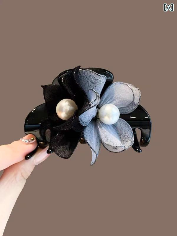 ・素材: 混合素材・デザイン: 花柄・加工: 手作り・タイプ: アリゲータークリップ・色: 黒、灰、花柄・スタイル: 可愛・スタイル分類: 清新スイート・カテゴリ: ヘアアクセサリー・対象: 女性