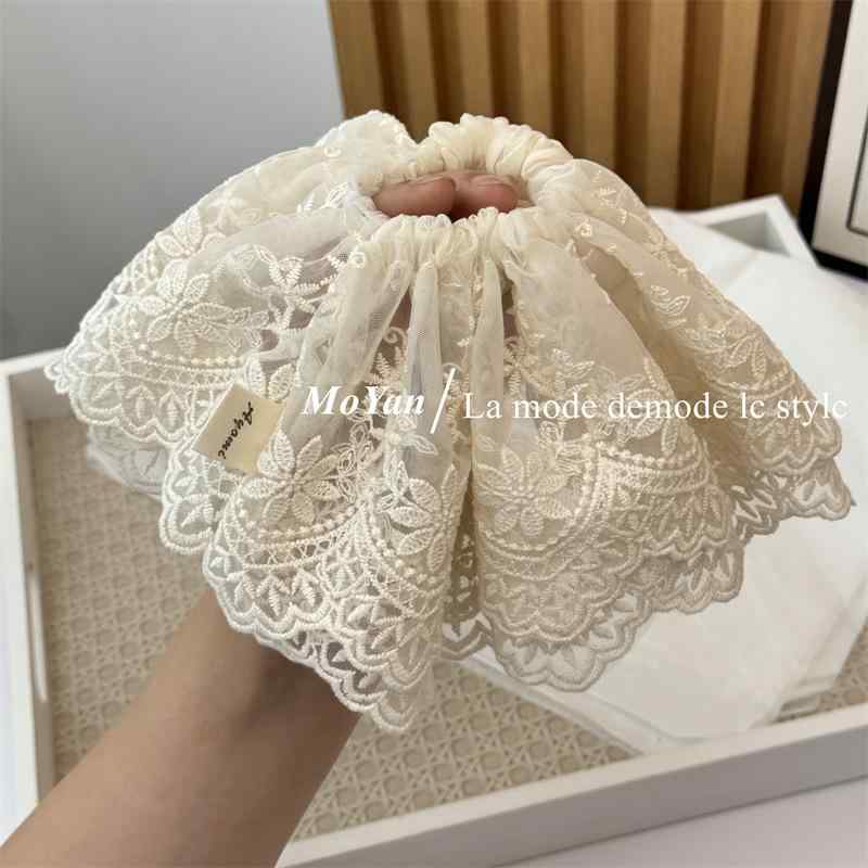 ・素材: レース・色: 米色・加工: 手作り・スタイル: 韓版・款式: 大型・スタイル分類: 清新甘美