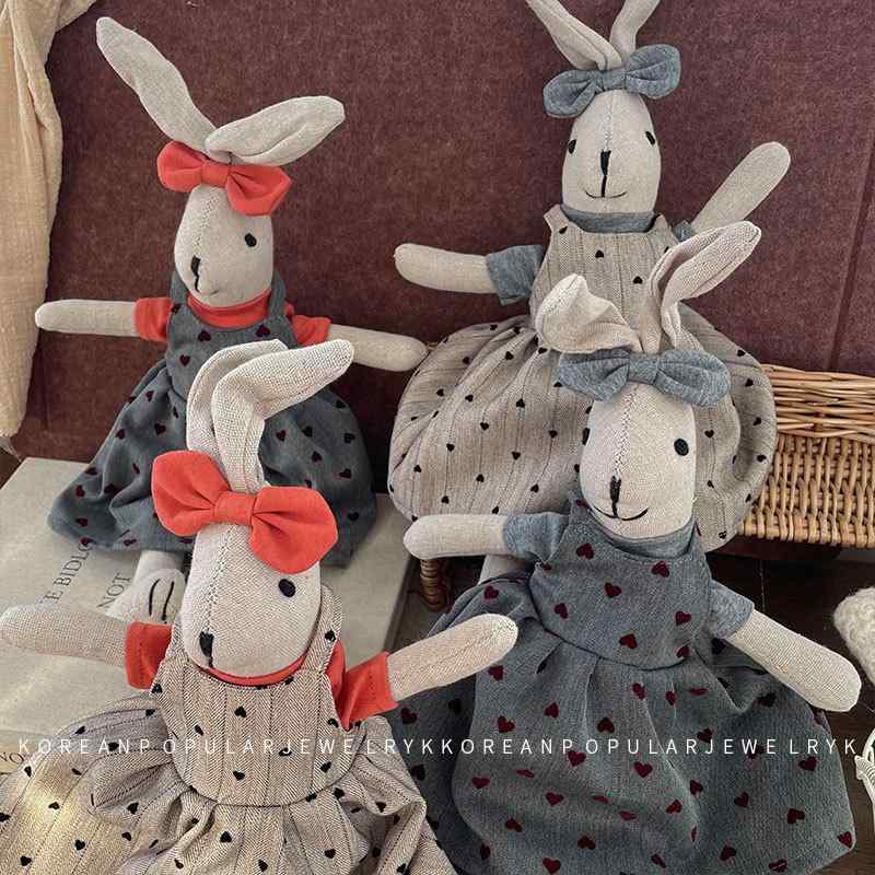 ぬいぐるみ キッズ うさぎ かわいい 着せ替え ベビー 安抚玩具 布製 飾り品 インテリア 置き物 動物モチーフ 赤ちゃんおもちゃ ラビット人形 安全素材 ソフトタッチ