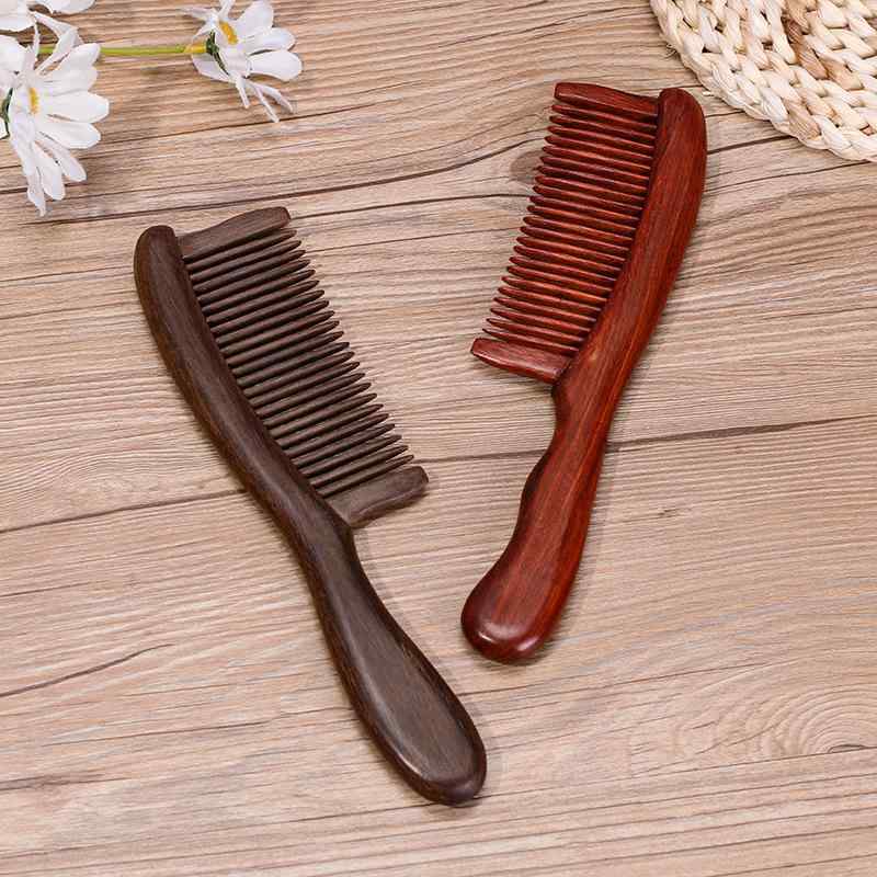 櫛 男女兼用 檀木 高級感 全木 木製 マッサージ 育毛 切り替え 挿歯 木製品 天然素材 ヘアケア 頭皮ケ..