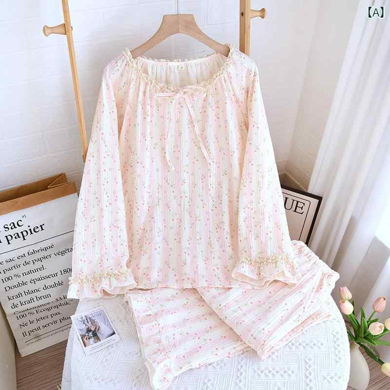 ・素材: コットン100%・厚さ: 薄手 (121-140g/平方メートル)・襟型: ノーカラー・袖丈: 長袖・パンツ丈: ロング・機能: 通気性、快適性、外出可能・適合季節: 冬、春、秋・対象: 青年女性・適用シーン: アウトドア、ホーム・カラー: ピンク、パープル・サイズ: M,L,XL・スタイル: シンプルカジュアル