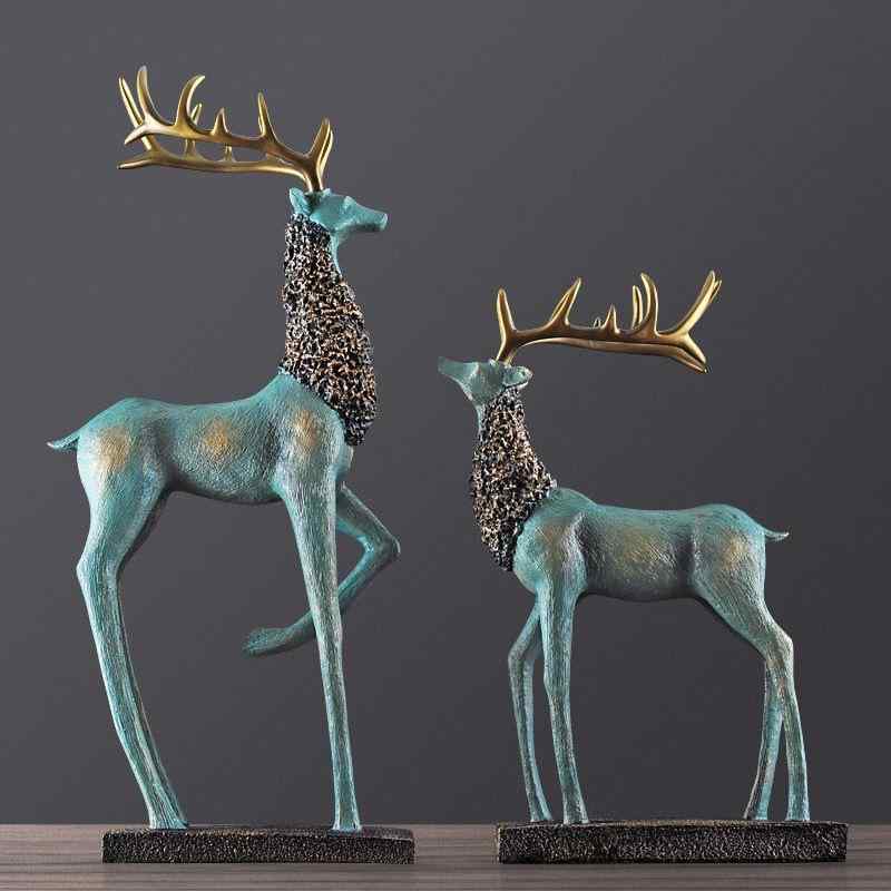 鹿 置物 ヨーロッパ風 クラシカル 高級感 インテリア 雑貨 ホームデコレーション オフィス デスク 飾り..