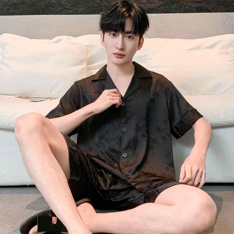 パジャマ メンズ 春夏 接触冷感 ゆったり ビッグサイズ 短袖Tシャツ 短パン セット 薄手 ルームウェア 通気性 軽量 吸湿速乾 快適 夏向け インナー タイプ