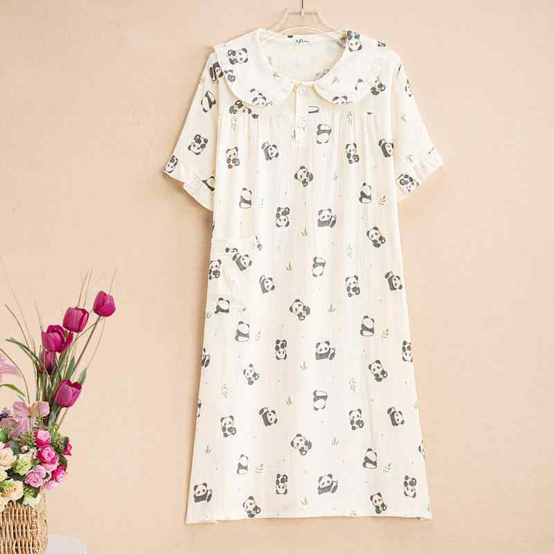 3個セット・生地: 二層コットン・襟型: ドールカラー・用途: カジュアル,スリープ,ホームウェア,快適,外出可・色: ピンク,白,ピンクストライプ,白,ピンク・サイズ: フリーサイズ・スタイル: 田園風