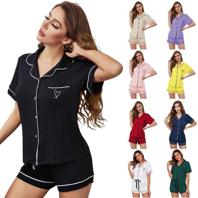 ・素材: ポリエステル90-95%・厚み: 薄手・重さ: 101-120g/平方メートル・領形状: ラペル・袖丈: 3/4袖・パンツ丈: ショートパンツ・機能: カジュアル,パジャマ,ストレッチ,ホームウェア,クール,外出可・カラー: ブラック,ダークブルー,ベージュ,ピンク,パープル,イエロー,レッド,ダークグリーン,ホワイト・サイズ: S,M,L,XL,2XL,3XL,4XL,5XL