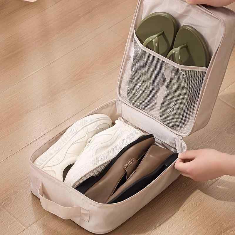 靴収納袋 旅行用 靴入れ コンパクト 収納ボックス 洗面具セット 男女兼用 軽量 整理整頓 持ち運び便利