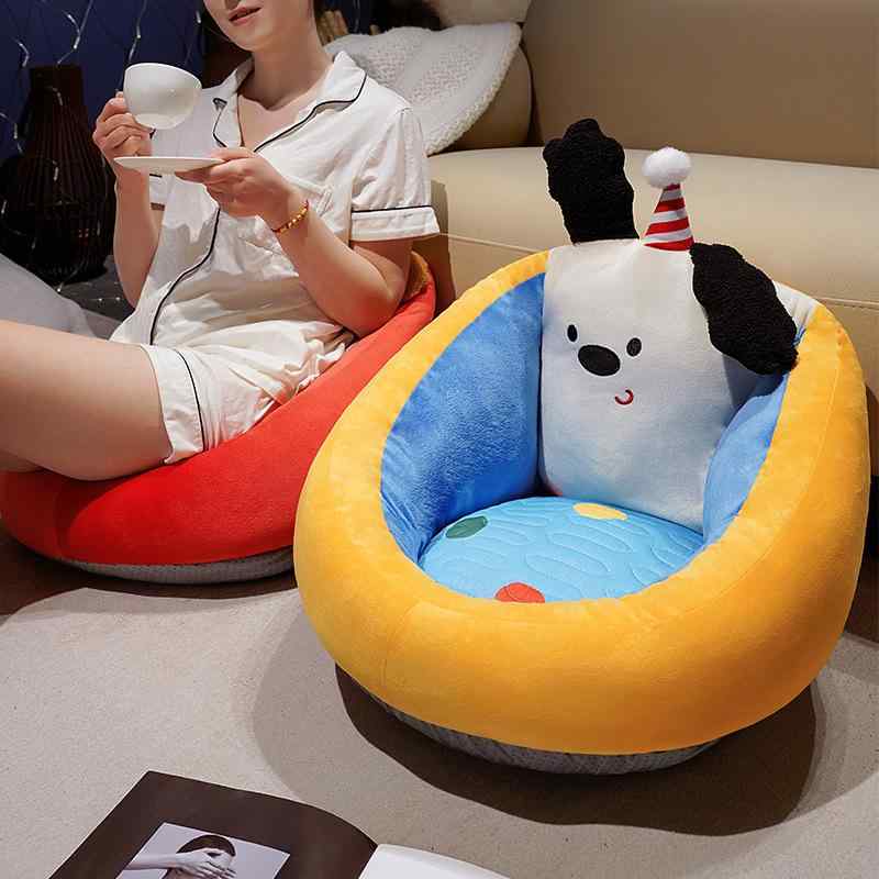 乐天商城 - クッション 座布団 畳 家庭用 夏用 ラウンド 楽ちん 一体型 ポップ カラー 靠枕 蒲団 小型ソファ 地上置き 多機能 吸湿速乾 軽量 再生繊維