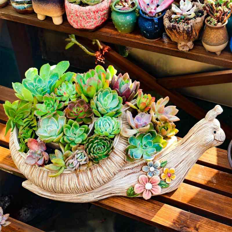 楽天市場】かたつむり（エクステリア・ガーデンファニチャー｜花