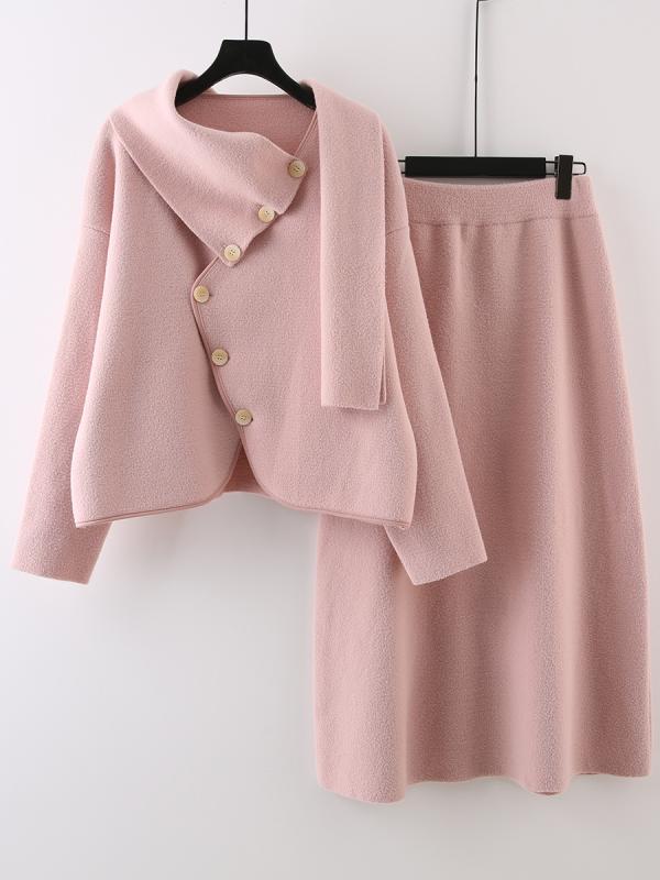 ・パターン: 無地・スカート丈: ロングスカート・加工: 色織り・生地名: コットン混紡・主生地成分: アクリル・主生地成分含量: 30%（不含）-50%（含）・色: ピンク,赤,米白,ブラウン,黒,カーキ・サイズ: フリーサイズ・スタイル: 通勤風・セットスタイル: スカートセット・適用性別: 女性・袖型: 通常袖・袖丈: 無袖