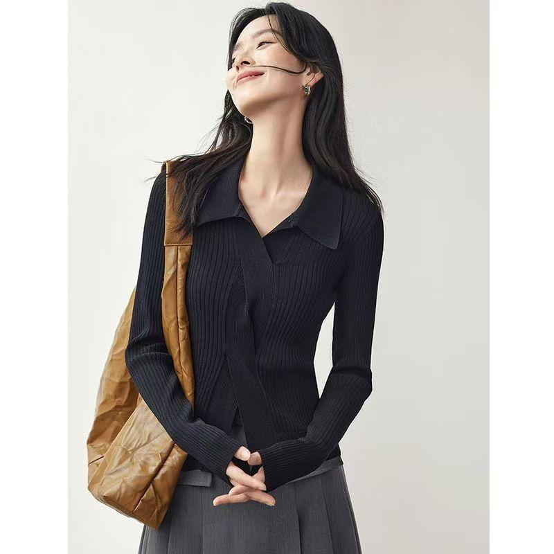 ・素材: コットン80-90%,スパンデックス30%以下・柄: 無地・厚み: 中厚・セット: 単品・スタイル: プルオーバー・フィット: レギュラー・袖タイプ: 標準袖・ネック: クルーネック・袖丈: 長袖・デザイン要素: ツイスト・着丈: 普通(50-65cm)・加工: ノーアイロン・色: ブラック,ピンク・サイズ: S,M,L,XL,XXL・カテゴリ: ニット