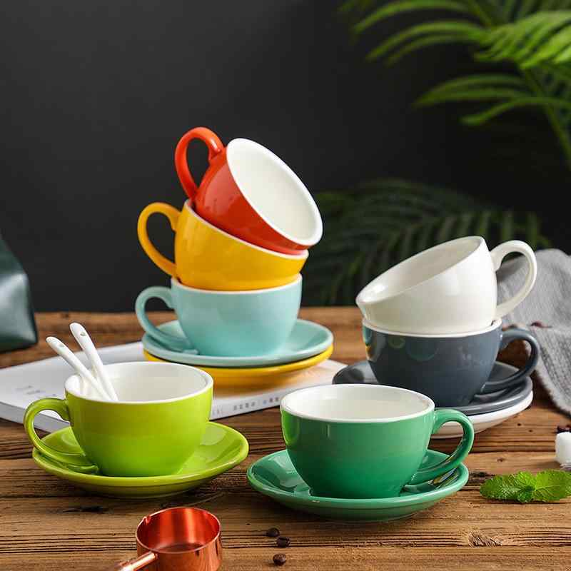 コーヒーカップ マグカップ 陶磁器 300ml セット カプチーノ ラテ ラテアート 卵型 エッグシェイプ 大容量 競技用 プロ仕様 高見え お洒落 シンプル カフェ オフィス ティータイム 普段使い