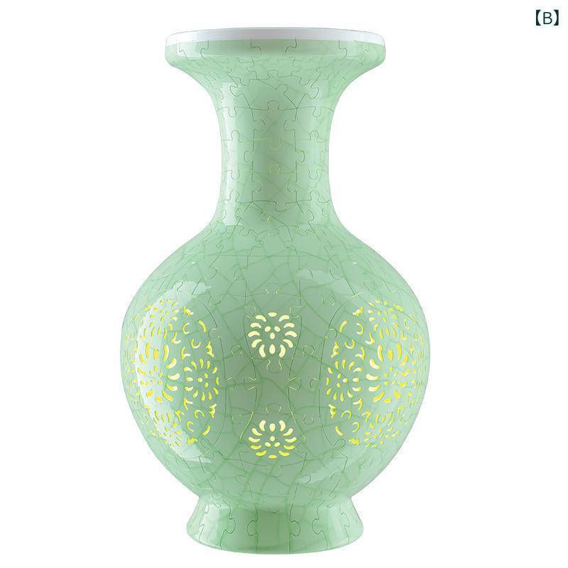 くらしのセロネの花瓶 青花磁器 景徳鎮風 古風陶器 インテリア工芸品 博古架置物 リビング飾り 陶瓷装飾品｜アングル3