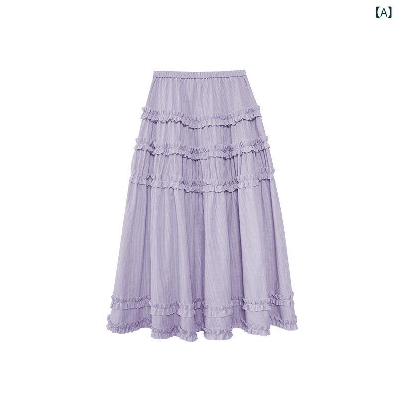 フレアスカート レディース 春夏 フランス風 バレエ 上品 梨型ボディ ヒップカバー...