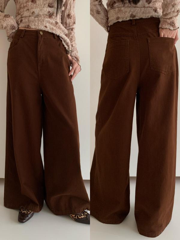 パンツ レディース 秋冬 ゆったり リラックス 無地 ベーシック テンセルコットン カジュアル