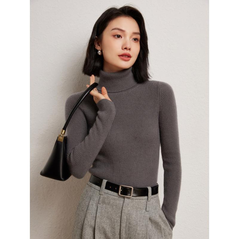 ・柄: 無地・タイプ: プルオーバー・シルエット: スリムフィット・着丈: 普通・襟型: ボリュームネック・袖丈: 長袖・厚さ: 中厚・ディテール: リブ・製法: ニット・色: キャメル,ブルー,パープル,ピンク,ライトグレー,グレー,ブラック,ホワイト,ワインレッド・サイズ: S,M,L,XL,XXL・重量: 約320g・袖型: ストレート・主素材: カシミヤ・混率: 30%以上50%未満・スタイル: 通勤・性別: 女性・年齢層: 成人