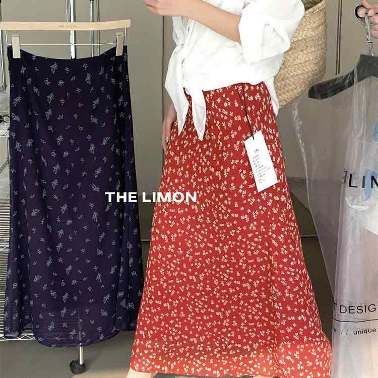 レディース スカート マーメイドスカート 小花柄 花柄 レトロ ハイウエスト タイト ヒップライン 細見え 着痩せ スタイルアップ 上品 大人可愛い きれいめ 夏