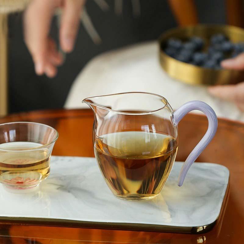 茶海 公道杯 台湾茶具 耐熱ガラス ガラス製 ピッチャー ティーサーバー 分茶器 茶器 高品質 上品 高見え きれいめ シンプル モダン 台湾茶 中国茶
