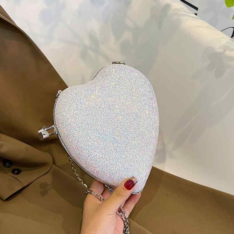 レディース ショルダーバッグ ハートモチーフ がま口 チェーンバッグ スマホポーチ スマホショルダー パーティーバッグ ミニバッグ 上品 高見え お呼ばれ 結婚式 披露宴 個性的 大人可愛い