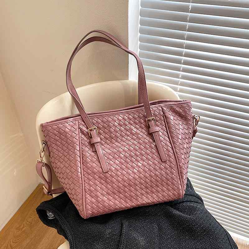 レディース トートバッグ ハンドバッグ ショルダーバッグ メッシュ編み 大容量 2WAY レトロ 編み込み 高見え 通勤 オフィス カジュアル きれいめ