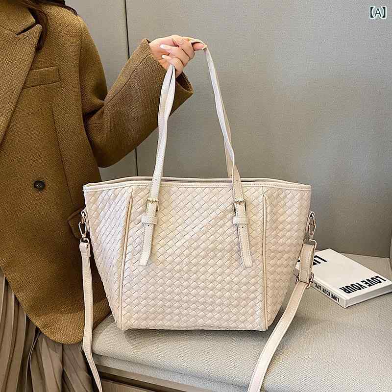 レディース トートバッグ ハンドバッグ ショルダーバッグ メッシュ編み 大容量 2WA...
