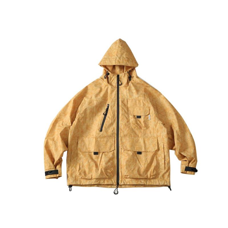 ジャケット フード付き ワークジャケット ミリタリージャケット ブルゾン ライトアウター カジュアル ストリート トレンド 秋服 こなれ..