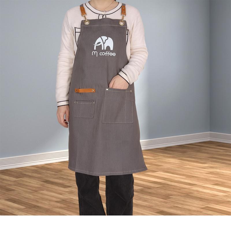 男女兼用 エプロン 汚れ防止 カフェ 飲食店 花屋 ネイル サロン ワークウェア シンプル おしゃれ 業務用 作業用 仕事用 画家 ユニフォーム キッチン 制服 無地 料理 ガーデニング 美容(x10)