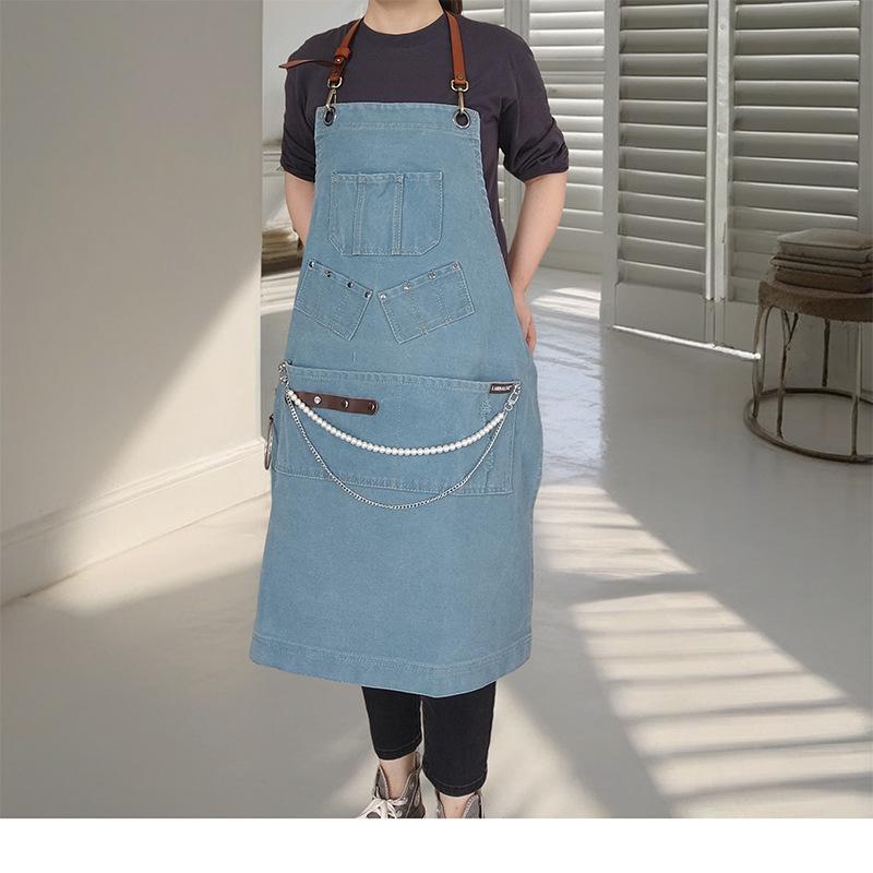 男女兼用 エプロン ワークエプロン 作業服 スモック カフェ 飲食店 ベーカリー 花屋 ガーデニング バーテンダー ネイルサロン ペットショップ 業務用 ロゴプリント対応 名入れ オーダーメイド シンプル 高見え おしゃれ(x10)