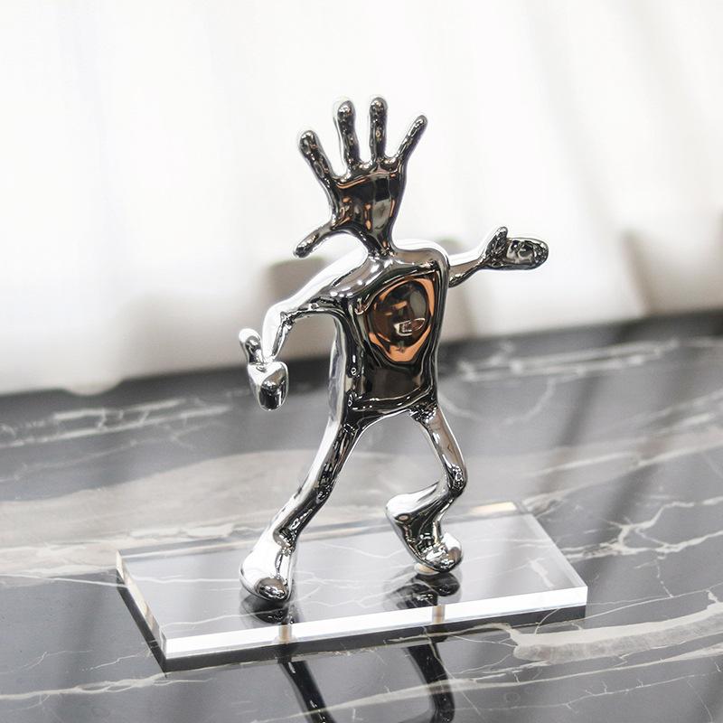 インテリア雑貨 置物 オブジェ 現代アート 抽象的 手 ハンドモチーフ 人物 歓喜 キャラクター ポップ かわいい 子供部屋 玄関 リビング 卓上 ショールーム モデルハウス 高見え モダン 北欧風 デコレーション 飾り ギフト プレゼント