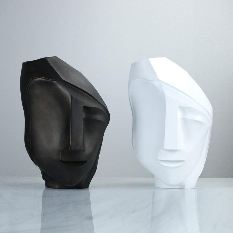 インテリア 置物 オブジェ 抽象 彫刻 ヘッド像 キュビスム アート モダン デザイナーズ リビング モデルルーム 玄関 飾り 装飾 高見え 上品 トレンド デザイン 北欧風 アンティーク調 芸術 美術品