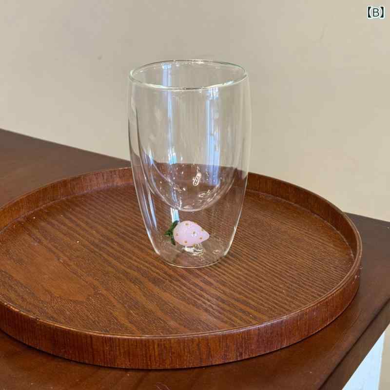 耐熱ガラス グラス 二重構造 ダブルウォール カップ コーヒーカップ 立体 さくらん...