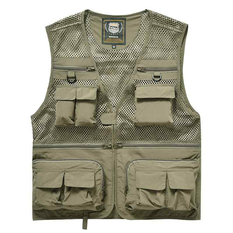 メンズ ベスト 多機能ポケット アウトドア フィッシングベスト 釣り 登山 撮影 ミリタリー ワークベスト カーゴベスト 動きやすい 軽量 キャンプ レジャー カジュアル 春 夏