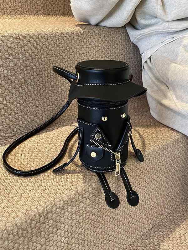 レディース ショルダーバッグ 斜めがけバッグ 斜め掛け カートゥーン キャラクター 小人デザイン 帽子型 筒型バッグ 個性的 ユニーク 小さめ ミニバッグ ポシェット トレンド 大人可愛い カジュアル