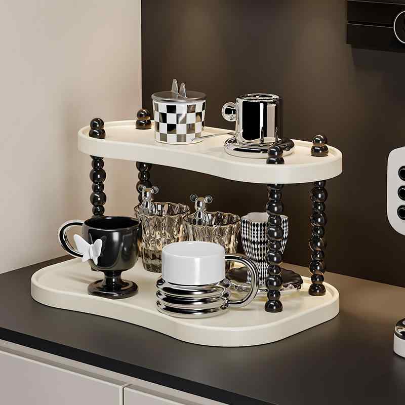Wood, Workshop - コップスタンド 卓上 カップラック 収納ラック キッチン収納 コーヒーカップ ティーカップ マグカップ 整理整頓 グラスホルダー 水切り スタンド おしゃれ 高級感 モダン 上品 高見え シンプル インテリア オフィス 生活雑貨 省スペース キッチン雑貨