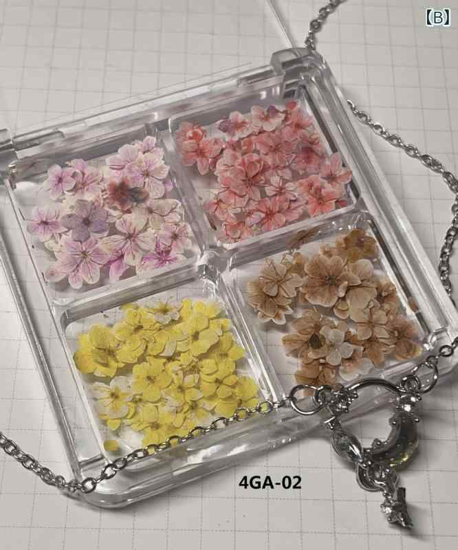 レディース ネイルパーツ 押し花 ドライフラワー 小花 花材 セット 着色 ハンドメ...