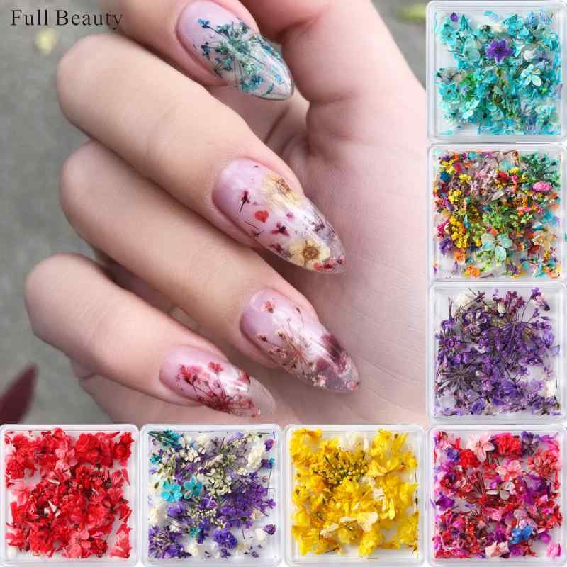 レディース ネイルパーツ ドライフラワー 押し花 小花 花びら ミックスカラー セット ネイルアート ネイルデコレーション レジン封入 上品 大人可愛い 華やか セルフネイル ジェルネイル ハンドメイド ニュアンスネイル 春 夏