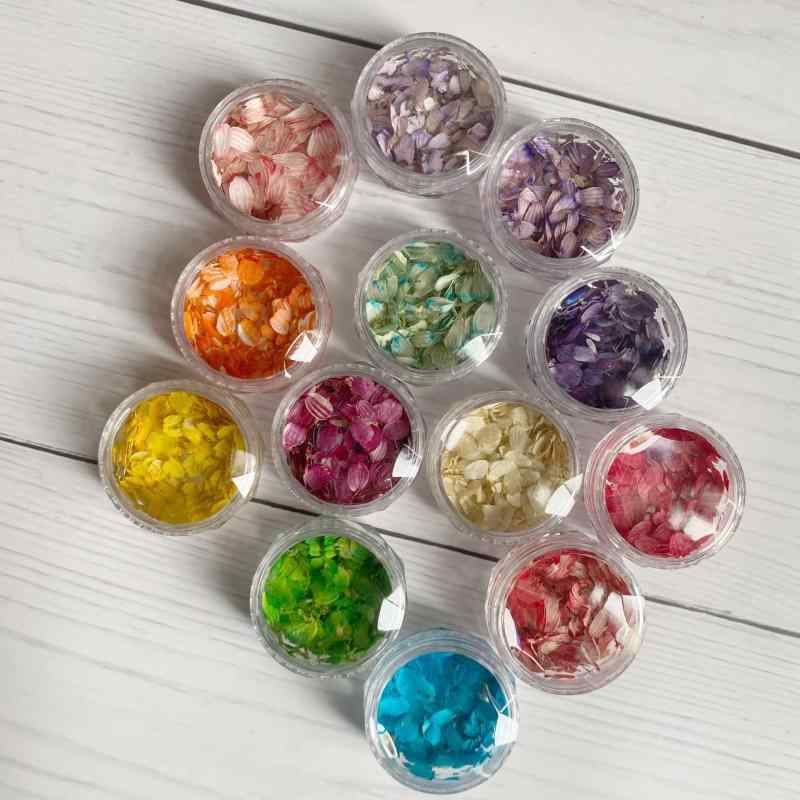レディース ネイルパーツ 押し花 ドライフラワー 小花 着色加工 レジン封入 DIY ハンドメイド ネイルアート ジェルネイル デコパーツ アクセサリーパーツ 花材 素材 かわいい 華やか ナチュラル ボタニカル セルフネイル