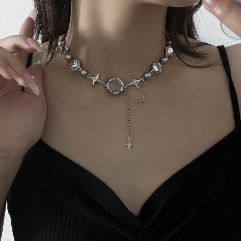 Other - レディース ネックレス ジルコニア 十字架 クロス フリンジ タッセル 切り替え ヒップホップ ストリート クール 上品 高見え アクセサリー プレゼント デイリー ギフト