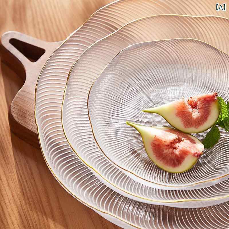 フルーツボウル ガラス ゴールドリム 大サイズ 北欧風 おしゃれ 食器 プレート 果...