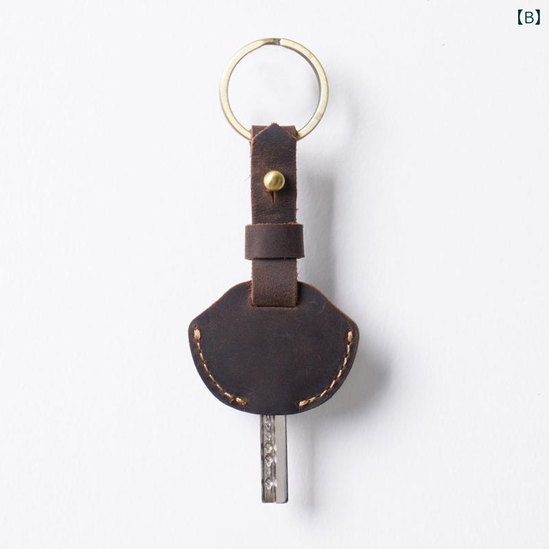 メンズ レディース 男女兼用 キーケース キーホルダー 本革 牛革 ハンドメイド 手...