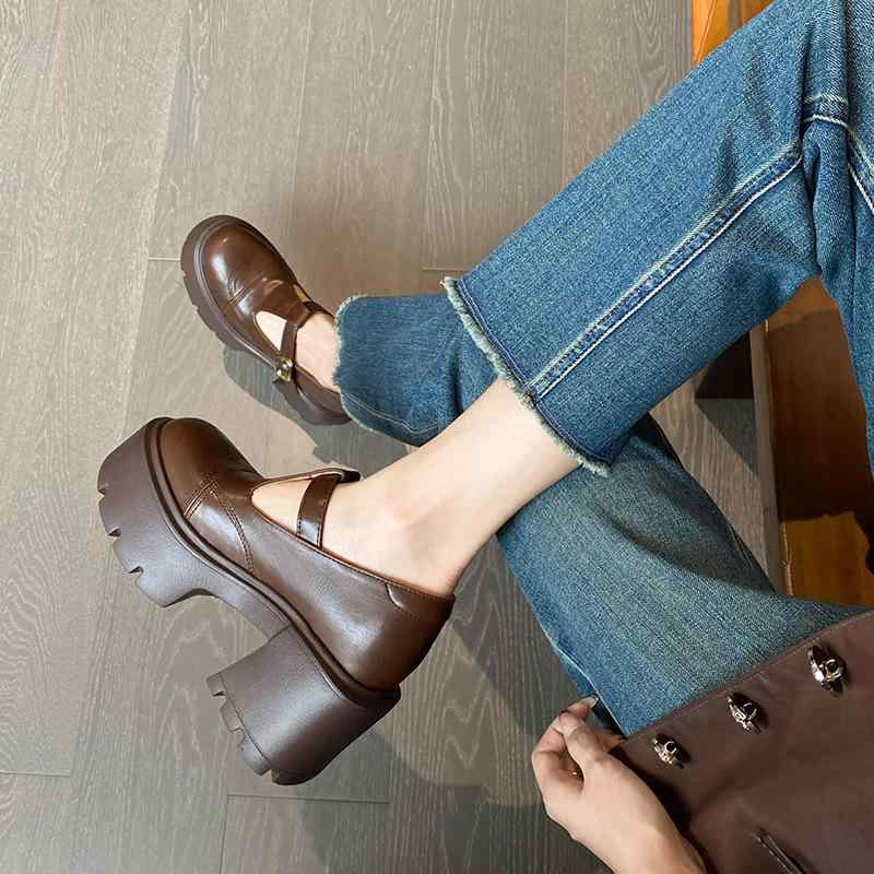 Other - レディース パンプス メリージェーン 厚底 インヒール レトロ 小さいサイズ 21.5cm 脚長効果 スタイルアップ 上品 通勤 オフィス カジュアル きれいめ 大人可愛い 疲れにくい 歩きやすい