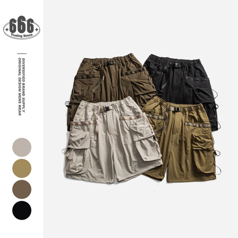 メンズ ハーフパンツ ショートパンツ カーゴパンツ アウトドア キャンプ ミリタリー 機能性 ビッグポケット ゆったり ワークパンツ 短パン 膝丈 動きやすい カジュアル 普段使い レジャー 春 夏