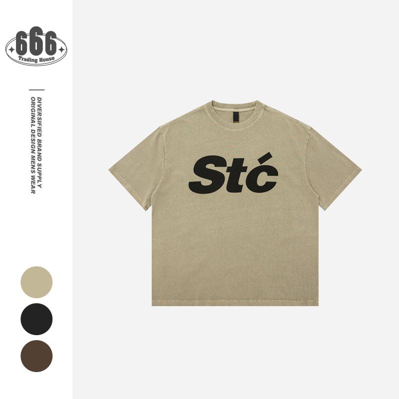 乐天商城 - メンズ Tシャツ 半袖 綿100% 厚手 ヘビーウェイト 320g ゆったり オーバーサイズ ストリート系 ヒップホップ アメカジ 高見え トレンド 普段使い カジュアル クルーネック 春 夏