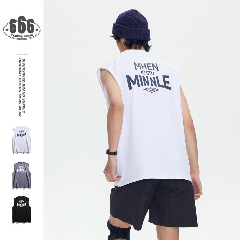 男女兼用 タンクトップ ノースリーブ Tシャツ アメリカンスタイル ゆったり オーバーサイズ スポーツ バスケットボール ペアルック カジュアル 普段使い 夏用