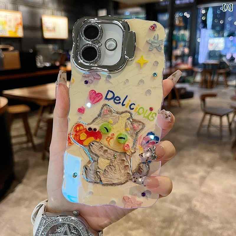 スマホケース 猫 隠しスタンド スタンド機能 折りたたみ ハンズフリー 多機種対応 ...