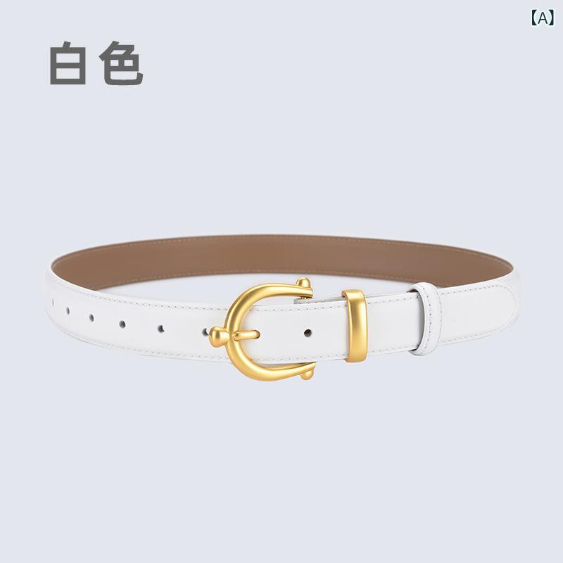 レディース ベルト レザー シンプル カジュア...の紹介画像2