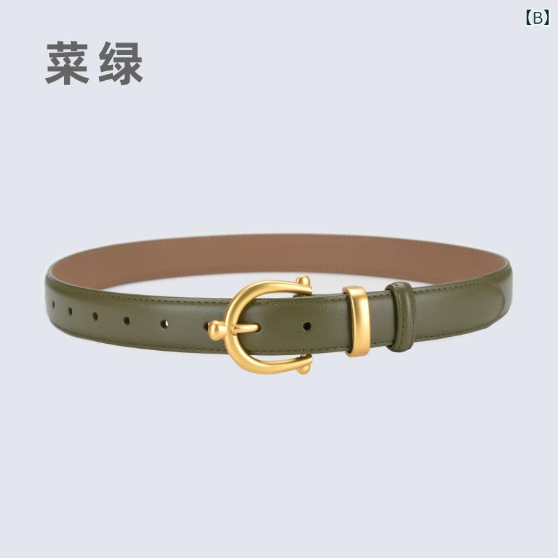 レディース ベルト レザー シンプル カジュア...の紹介画像3