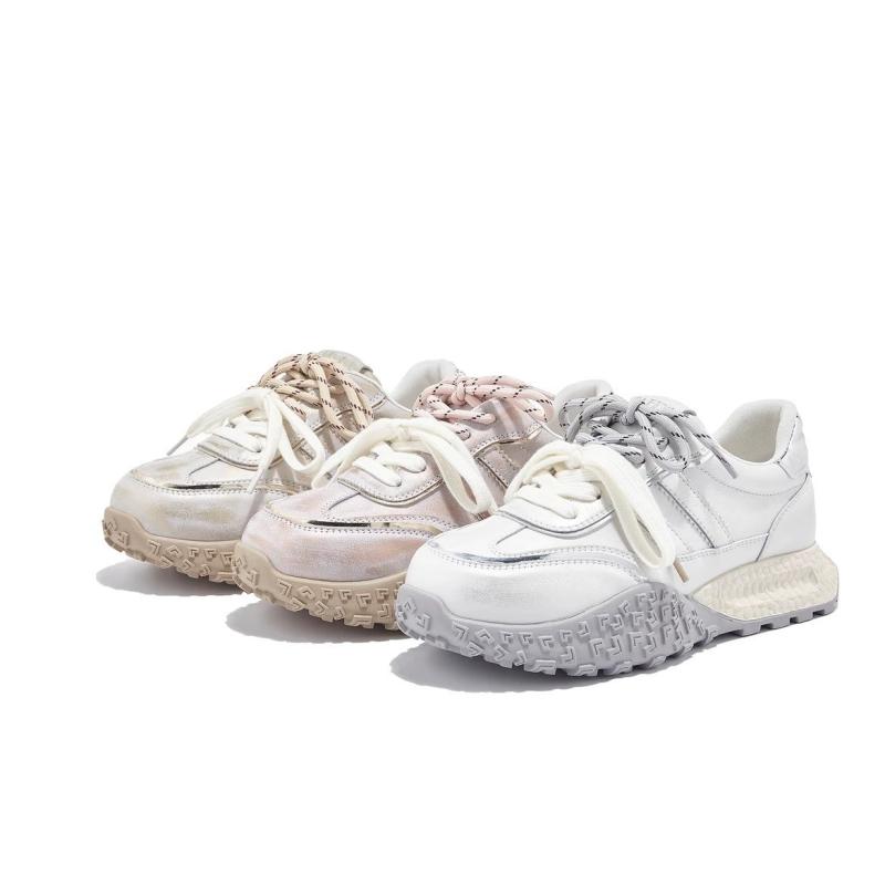 レディース スニーカー ジャーマントレーナー 厚底 インヒール 7cmヒール レースアップ ヴィンテージ風 レトロデザイン ランニングシューズ 美脚 脚長効果 スタイルアップ カジュアル 疲れにくい 歩きやすい 履きやすい 合わせやすい 春 秋