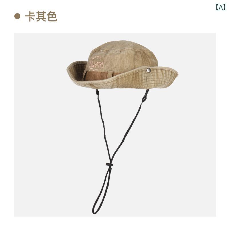 レディース 帽子 バケットハット デニム風 ウォッシュ加工 ヴィンテージ風 ウェス...