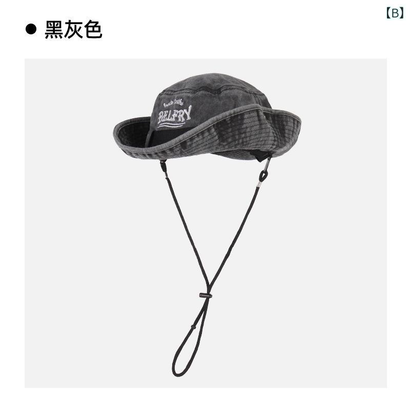 レディース 帽子 バケットハット デニム風 ウォッシュ加工 ヴィンテージ風 ウェス...